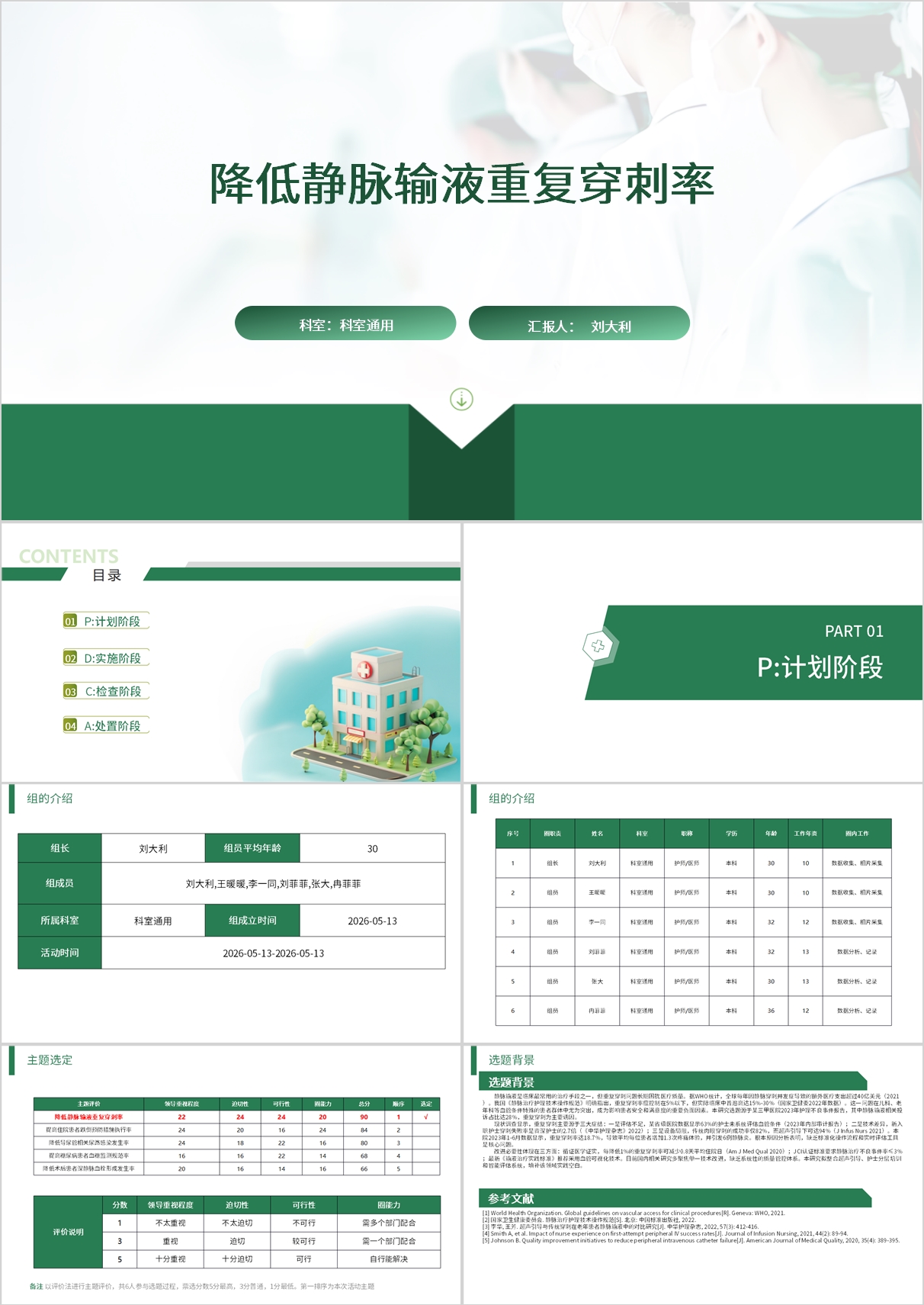 降低静脉输液重复穿刺率品管圈模版