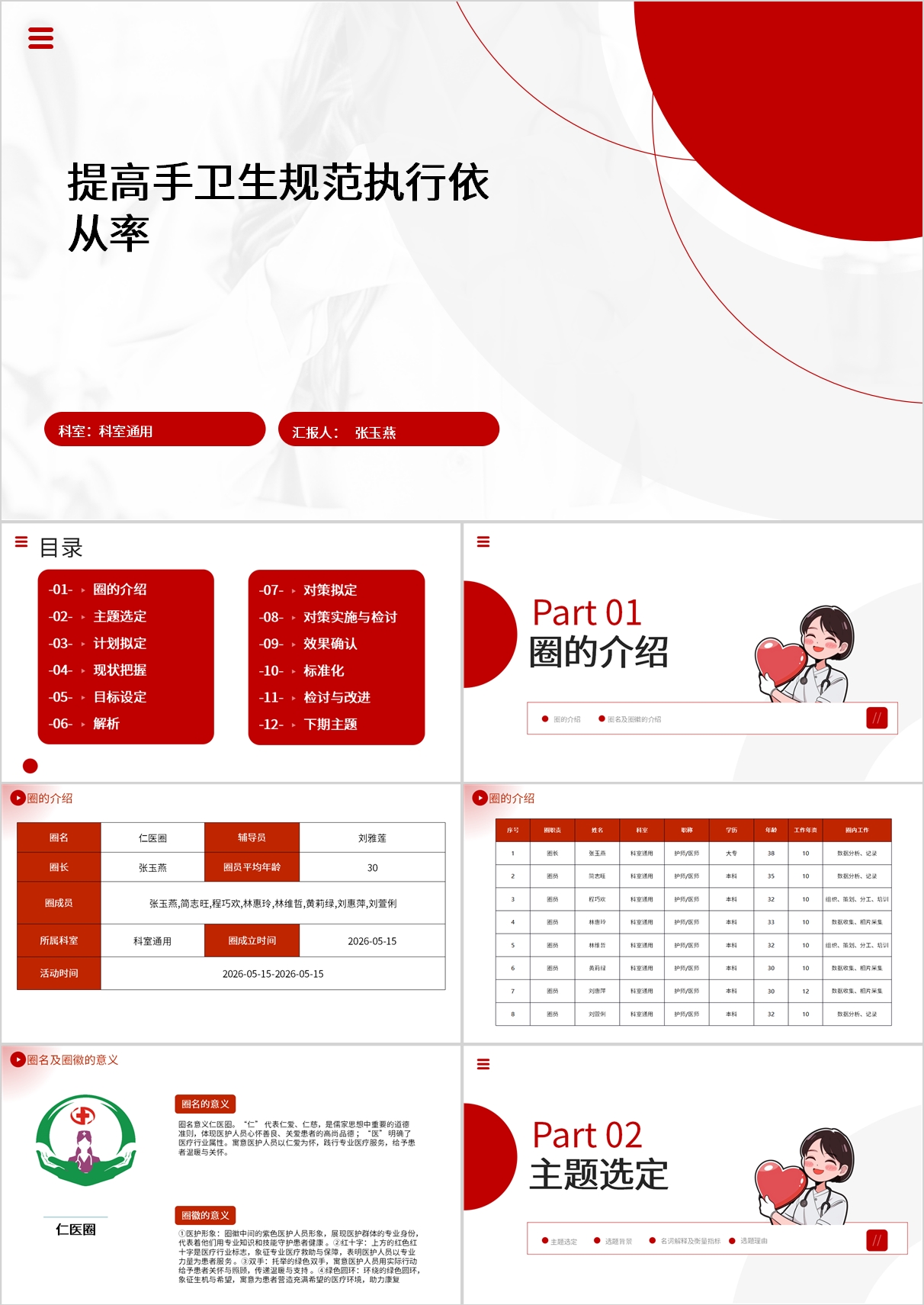 提高手卫生规范执行依从率品管圈模版