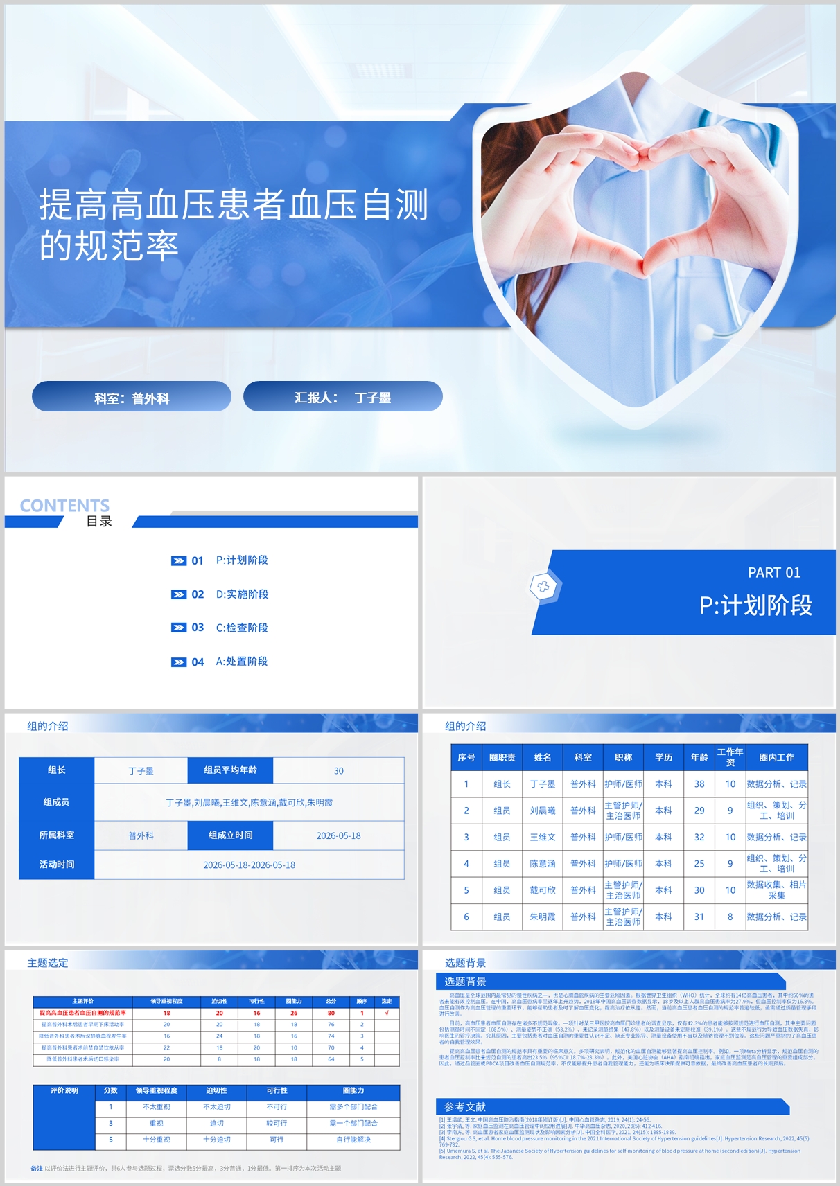 提高高血压患者血压自测的规范率品管圈PDCA PPT模版
