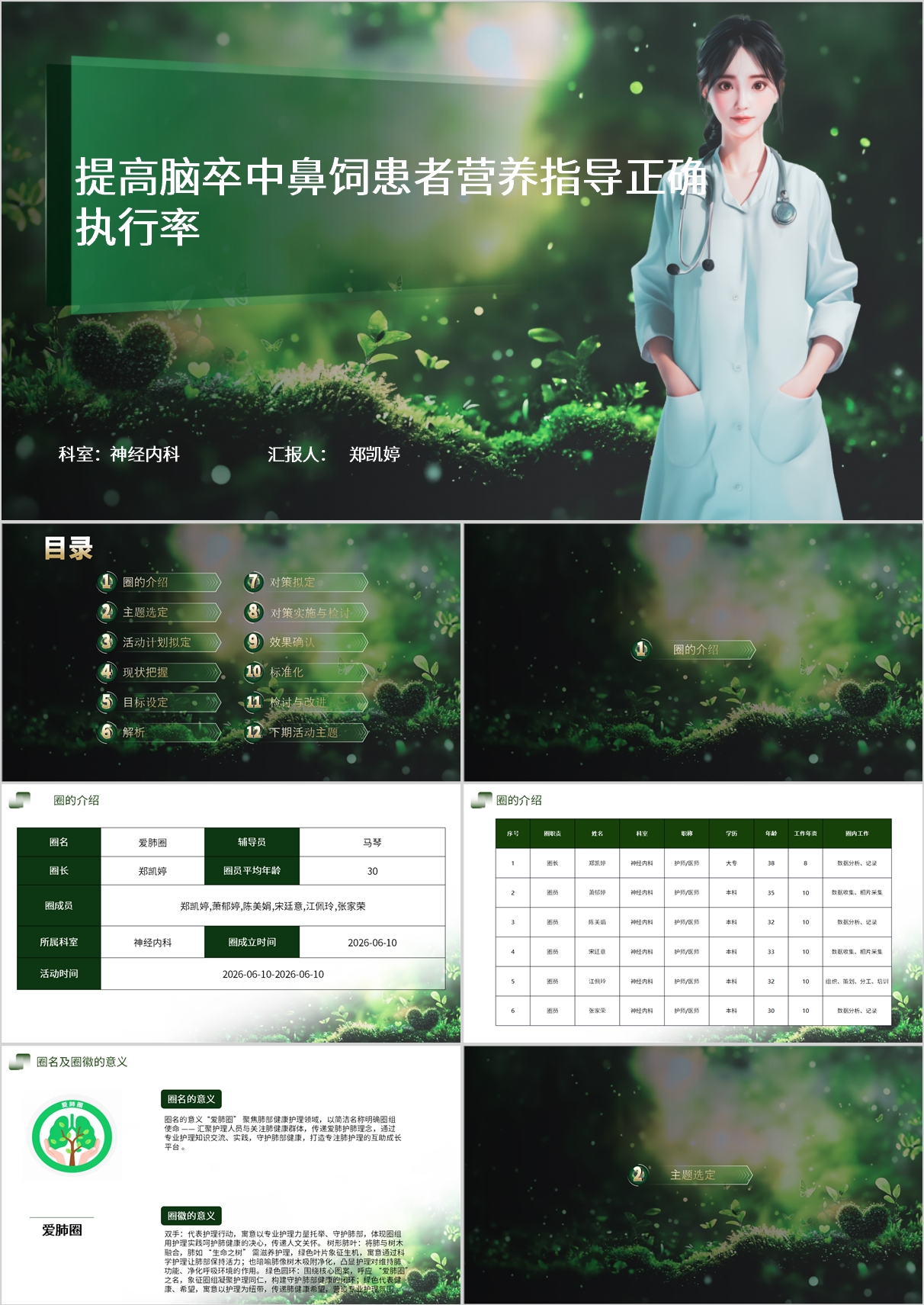 提高脑卒中鼻饲患者营养指导正确执行率品管圈模版