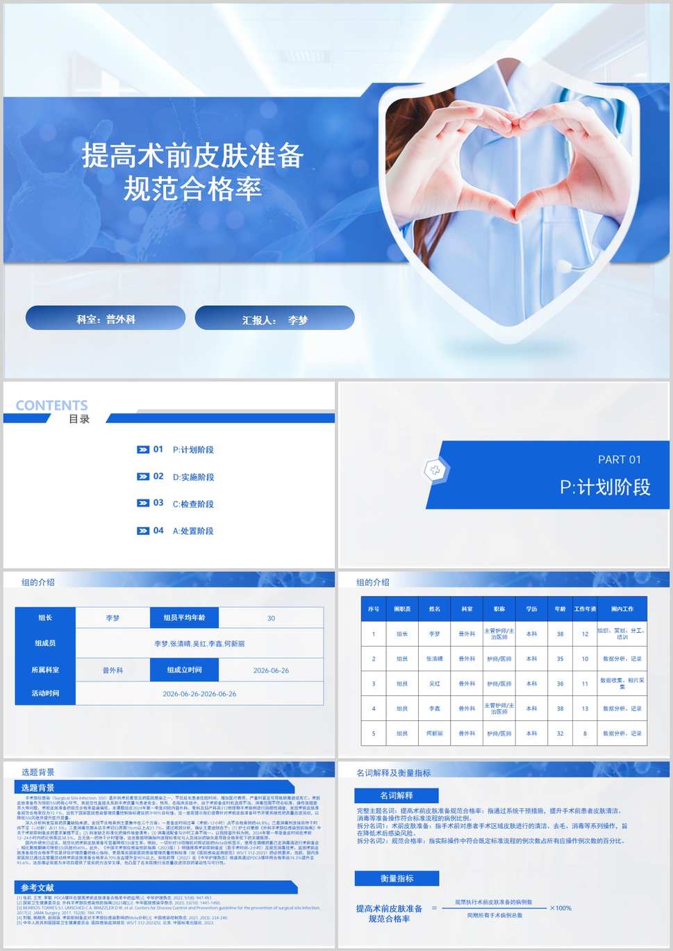 提高术前皮肤准备规范合格率品管圈PDCA PPT模版